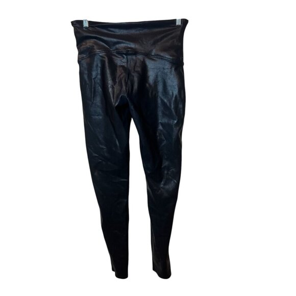 Spanx Faux Leather High-Waisted Leggings - Black - Size XL - Picture 3 of 4